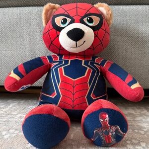 Marvel Avengers Infinity War Iron Spider-Man Bear Plush - Rare Build A Bear